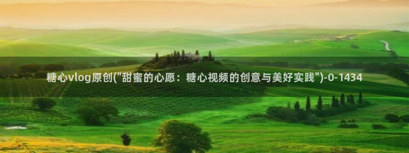 心糖vlog记录：糖心vlog原创(\
