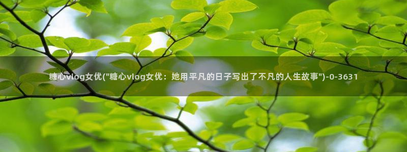 糖心官网vlog